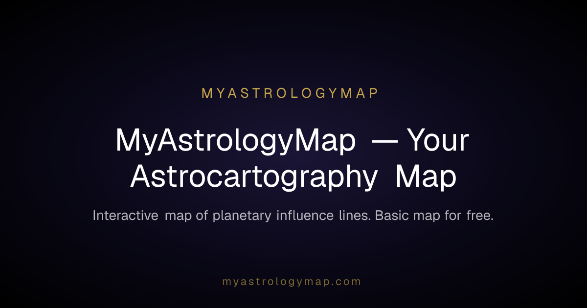 MyAstrologyMap — Interactive Astrocartography Map
